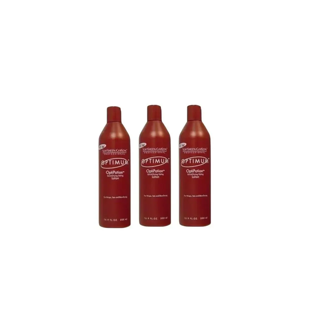 Lot Of 3‎ Softsheen Carson Optimum Optipotion Quick-dry Styling Lotion 16.9 Oz
